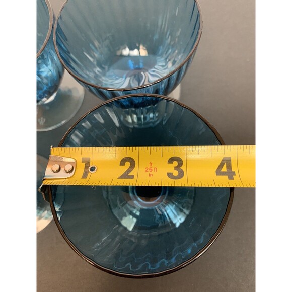 Vintage Artland Aldrich Dessert Cups Sky Blue 10-Ounce Set Of 6 - Picture 6 of 7